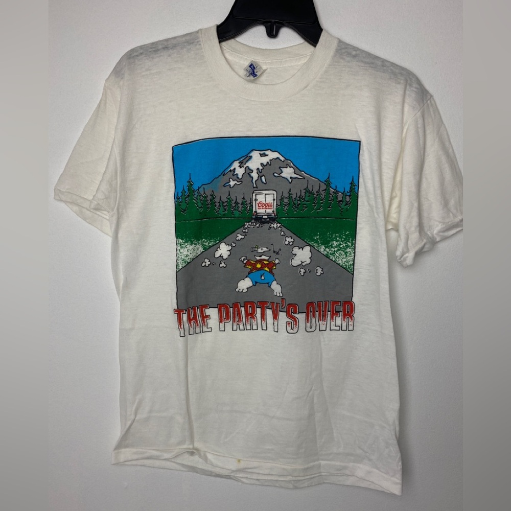 Vintage Healthknit The Party’s Over L 42/44 T-Shirt Coors